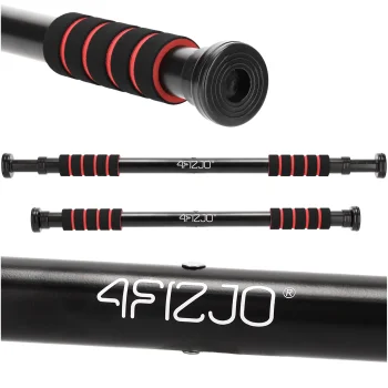 4Fizjo Basic durų staktos prisitraukimų skersinis, 61.5-100 cm, juodas/raudonas