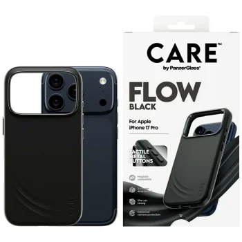 PanzerGlass iPhone 17 Pro Case CARE Feature FLOW MagSafe, Black