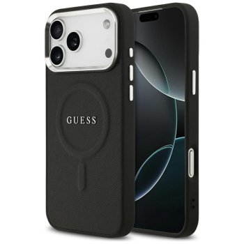 Guess Classic Logo MagSafe dėklas telefonui iPhone 17 Pro Max, juodas