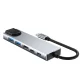 USB-C šakotuvas Tech-Protect HB02 6in1 HDMI 4K RJ45 PD100W pilkas