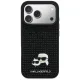 Karl Lagerfeld Rhinestones Karl&Choupette Pin dėklas iPhone 17 Pro, Juodas