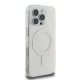 Guess IML 4G Background MagSafe dėklas skirtas iPhone 16 Pro, baltas