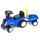 Multistore New Holland Kids Ride-On Tractor with Trailer, Blue