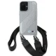 BMW iPhone 16 dėklas M Edition Carbon Stripe & Strap, pilkas