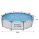 Karkasinis baseinas Bestway Steel Pro Max 56406, 305x76 cm, pilkas