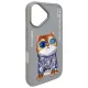 Nimmy Glasses Cool Cat dėklas iPhone 16 6.1\", pilkas