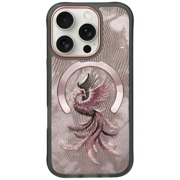 Nimmy Magnetic Fantasy Animal dėklas iPhone 16 Pro Max telefonui, Rose Gold