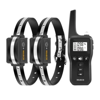 Dog Training Collar Rojeco PD529 with 2 Receivers, 1000 m, Black