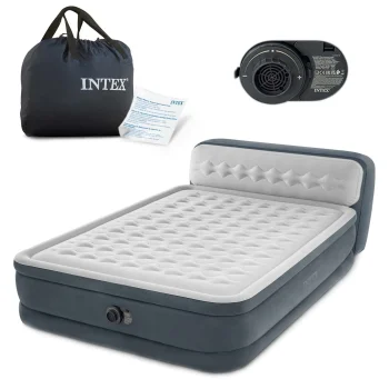 Intex 64448ND dvigulė pripučiama lova su integruota pompa, 236x152x46 cm
