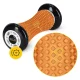 Masažinis volelis su dygliais 4Fizjo Spike Roller, 17 cm, oranžinis/juodas