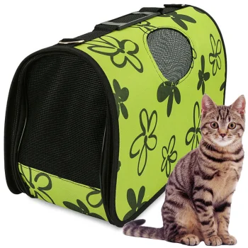Large Pet Carrier Bag for Cats and Dogs, Size L, Green