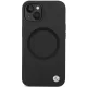 BMW Signature Liquid Silicone dėklas, skirtas iPhone 14, su MagSafe, juodas