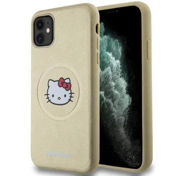Hello Kitty dėklas iPhone 11 / XR telefonams su MagSafe, auksinis