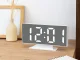 Skaitmeninis LED laikrodis su žadintuvu ir termometru, baltas