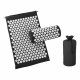 Acupressure Mat and Pillow Set for Back Neck and Shoulder Pain Relief, black
