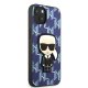 Karl Lagerfeld Monogram Ikonik Patch dėklas, skirtas iPhone 13 mini, mėlynas