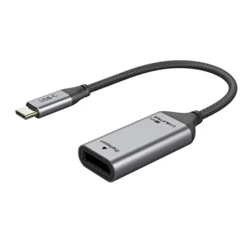 USB-C (M) į DisplayPort (F) adapteris, 4K/60Hz, juodas