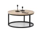 ModernHome apvalus industrinis kavos staliukas, 60 cm