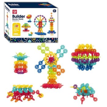 Snowflake Interlocking Building Blocks Set, 280 Pieces