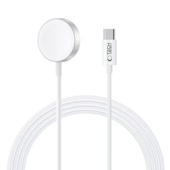 Magnetinis belaidis įkroviklis Tech-Protect UltraBoost skirtas Apple Watch USB-C 1.2m, baltas