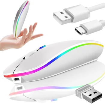 Belaidė optinė pelė Slim 2.4 GHz / Bluetooth, balta