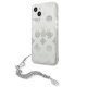 Guess iPhone 13 mini dėklas Peony Chain Collection, sidabrinis