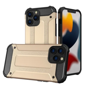 iPhone 13 Pro Max Hybrid Armor Tough Case, Golden