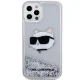 Karl Lagerfeld dėklas iPhone 12 / 12 Pro telefonui KLHCP12MLNHCCS, sidabrinis