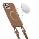 Tech-Protect MagNecklace MagSafe dėklas iPhone 12 / 12 Pro, rudas