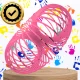 Magic Spring Slinky Toy for Kids with Emoji Pattern, Pink