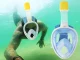Sulankstoma pilno veido nardymo kaukė (Snorkeling), Mėlyna, L/XL dydis