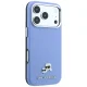 Karl Lagerfeld dėklas iPhone 18 Pro / 17 Pro Grained Heads Metal MagSafe, mėlynas