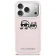 Karl Lagerfeld Karl & Choupette dėklas su kišene iPhone 17 Pro, rožinis