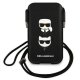 Karl Lagerfeld Saffiano Ikonik Karl&Choupette 6.1 colių telefono krepšelis, juodas