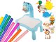 Kids Drawing Projector Table with Markers, Blue