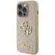 Guess dėklas iPhone 15 Pro telefonui Fixed Glitter Big 4G, auksinis