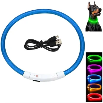LED RGB Glowing Dog and Cat Collar, Size L (Up to 70 cm)
