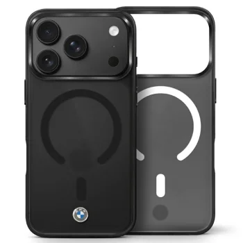 BMW Sign Frosted IML & Metal Logo MagSafe dėklas skirtas iPhone 17 Pro / 18 Pro, juodas