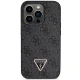 Guess dėklas iPhone 14 Pro su dirželiu Crossbody 4G Metal Logo, juodas
