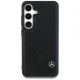 Mercedes Leather Curved Stitches dėklas Samsung Galaxy S25, juodas