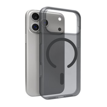 Puro Daylight MagSafe dėklas, skirtas iPhone 17 Pro, pusiau skaidrus juodas