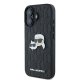 Karl Lagerfeld Monogram Karl & Choupette dėklas iPhone 16 Plus, juodas