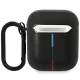 BMW AirPods 1 / 2 dėklas Leather Curved Line, juodas