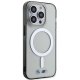 BMW iPhone 14 Pro dėklas Silver Ring MagSafe, skaidrus