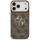 Guess 4G Classic Logo dėklas su dirželiu iPhone 17 Pro Max, rudas