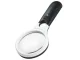 Handheld Reading and Jeweler Magnifier with LED Light 3x 75mm / 45x 22mm, Black/White