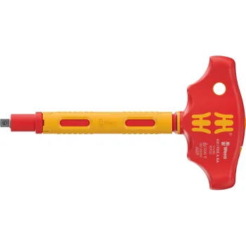 Wera 410 i VDE A RA VDE izoliuotas T formos atsuktuvas-adapteris 1/4" su terkšle