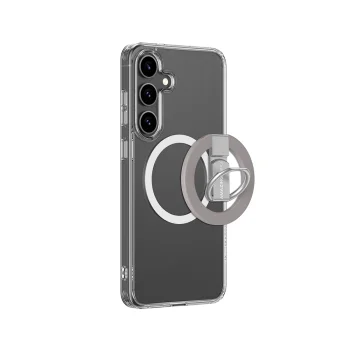 AmazingThing Minimal Mag Case with Magnetic Ring for Samsung Galaxy S25+ - Transparent