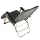 LUARO Folding Garden Sun Lounger with Cushion, Grey