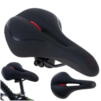 Sports Bicycle Saddle with Flexible Foam, Black